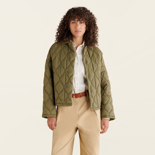 Roots "Brooke" Quilted Jacket in Moss Green, size S/M