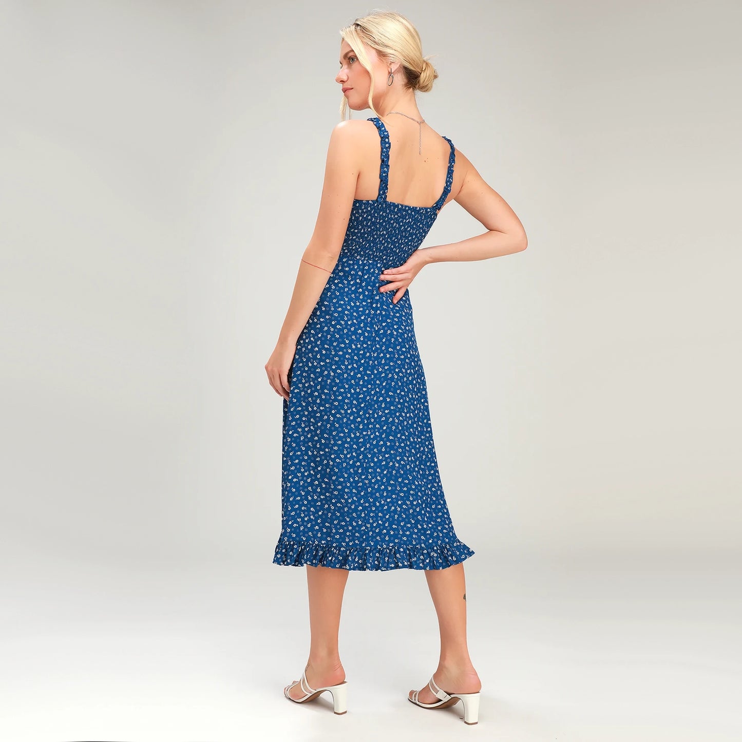 Faithfull The Brand "Noemie" Dress in Blue, size Small