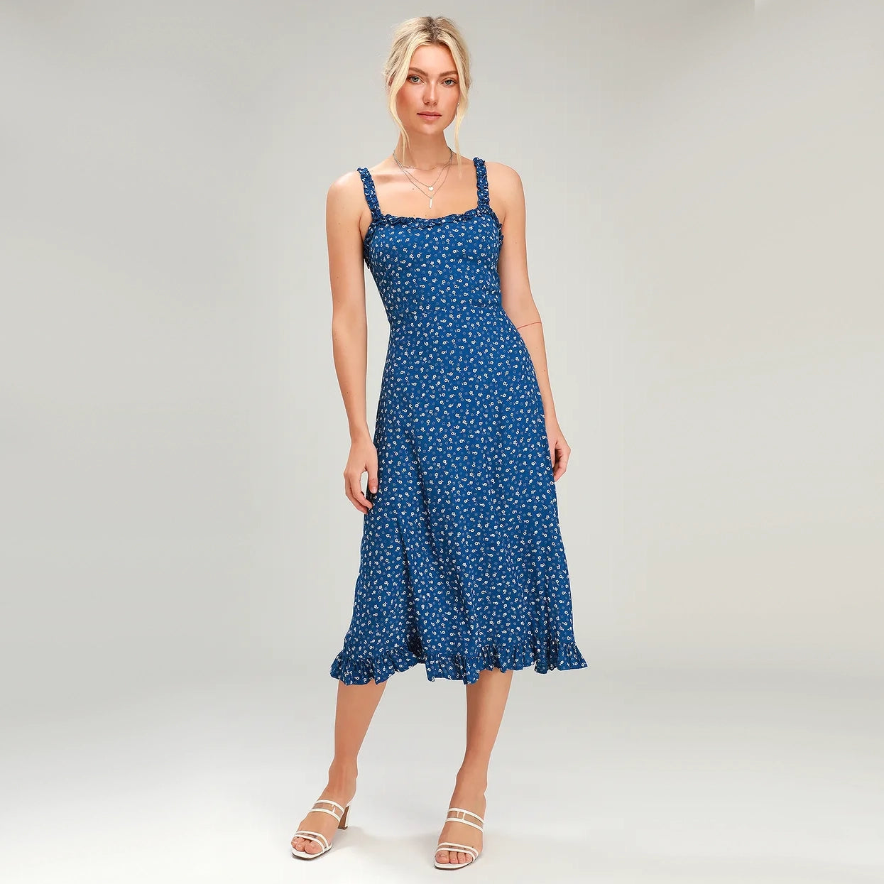 Faithfull The Brand "Noemie" Dress in Blue, size Small