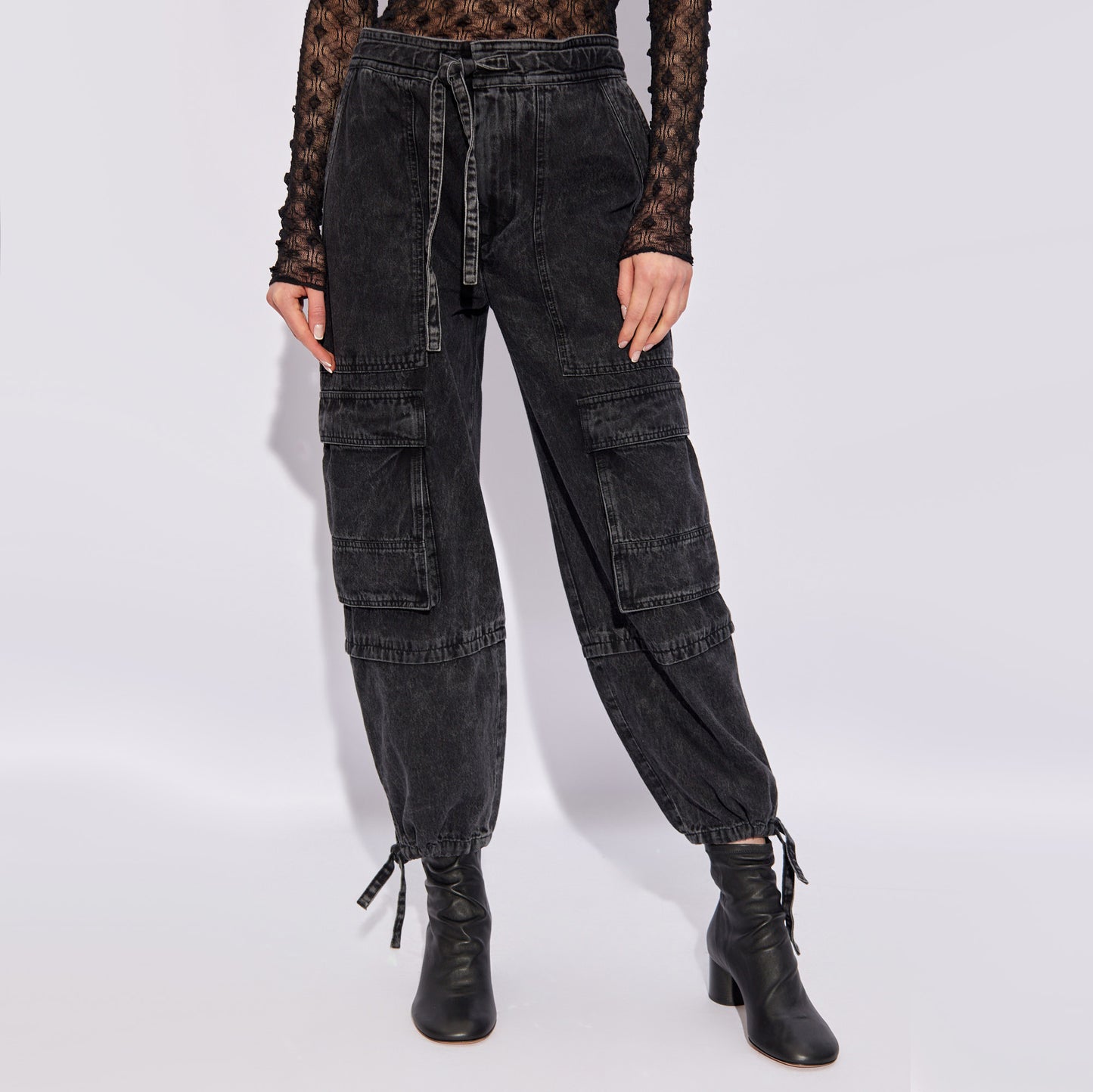 Isabel Marant Etoile "Ivy" Cargo Jean in Black, size 34 (fits size 2/4)