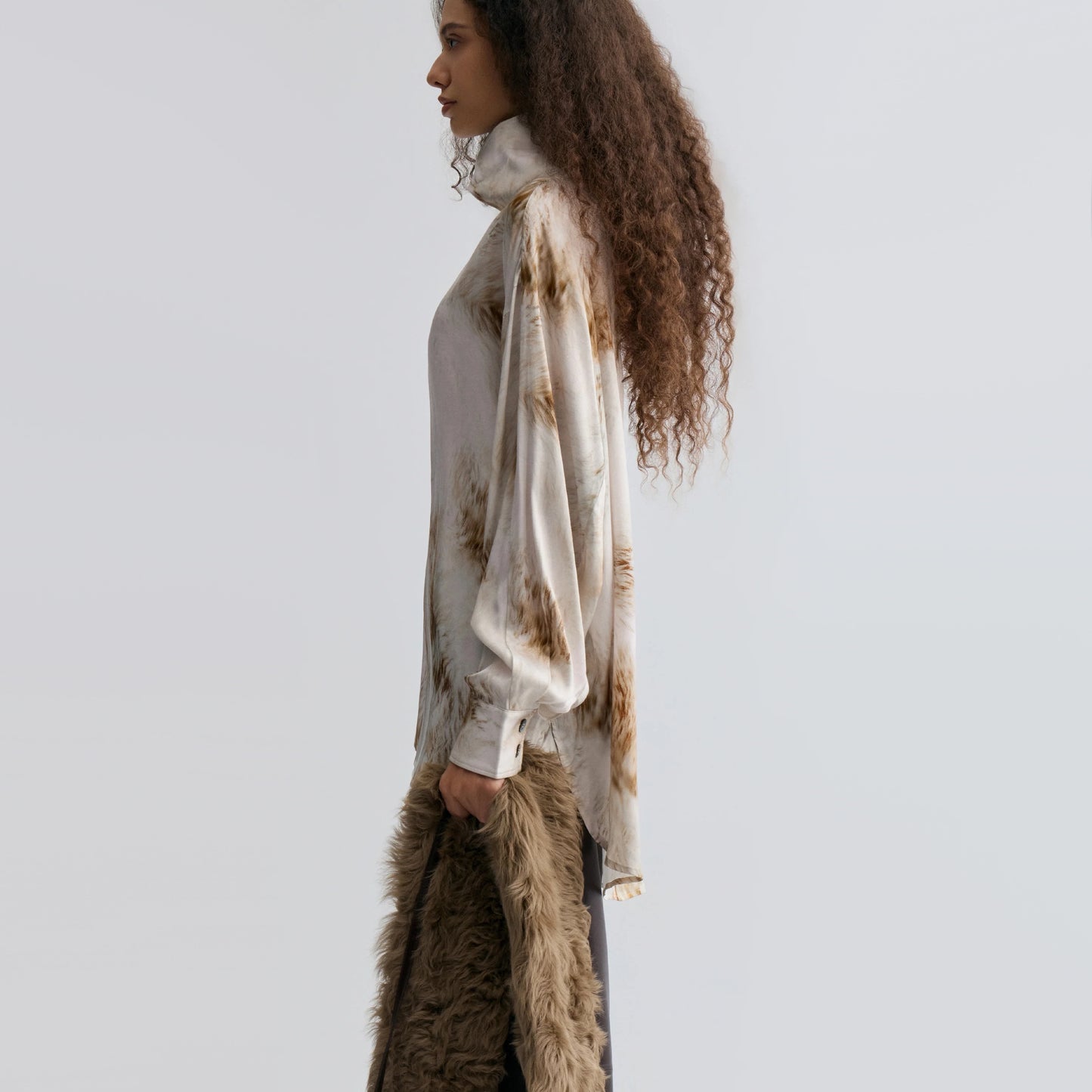 The Front Row Shop Fur Print Top, size Small