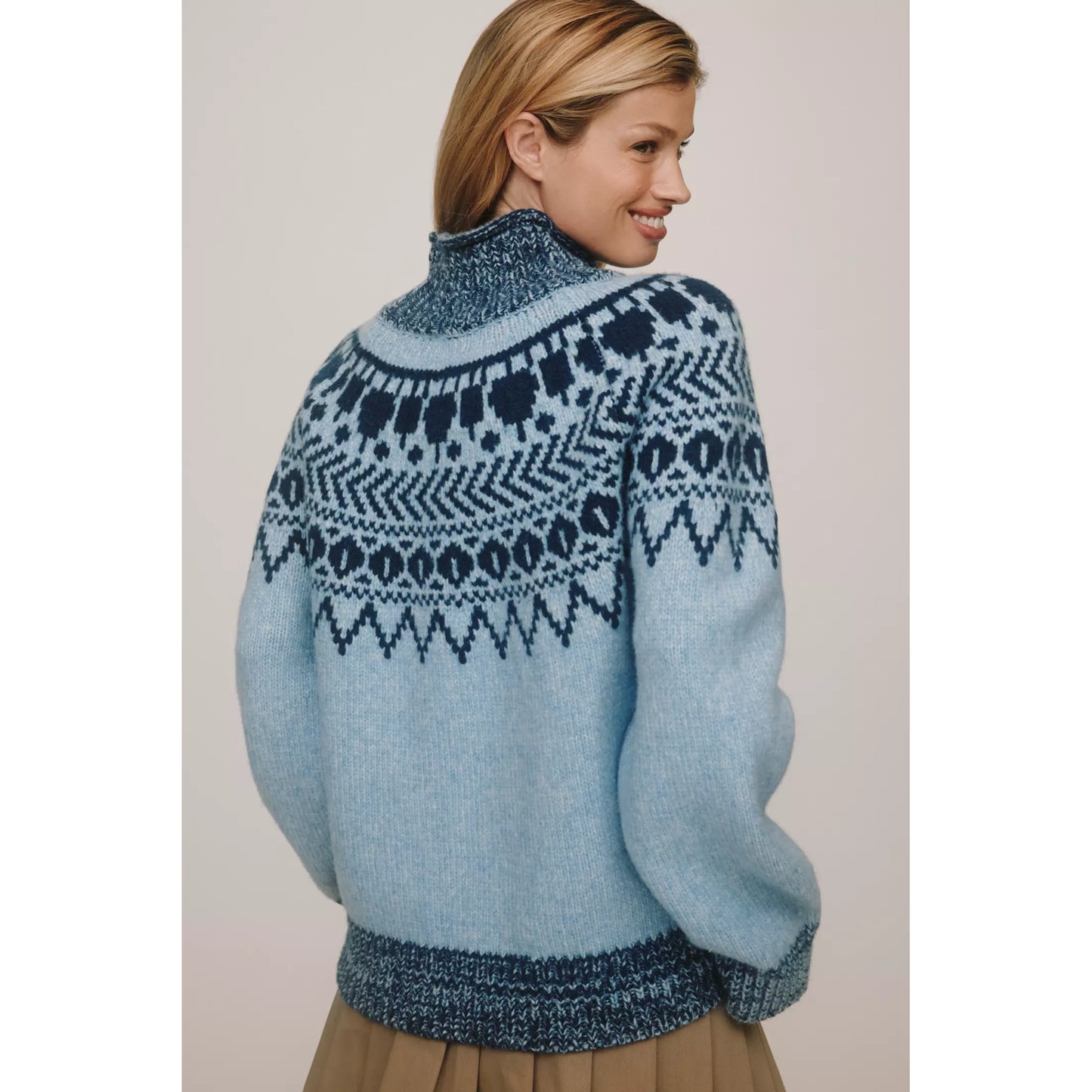 Baum und Pferdgarten "Ciana" Fair Isle Sweater in Blue, size Small