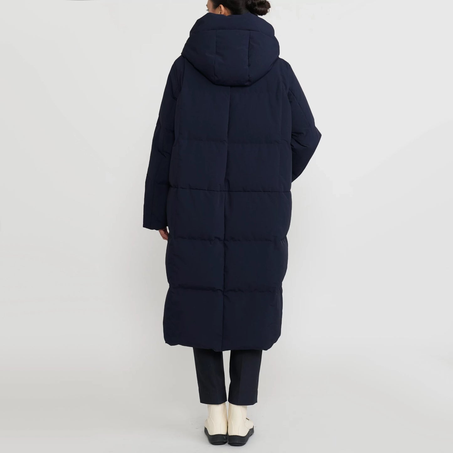 Jil Sander+ Down Coat in Navy, size 34 (size small)