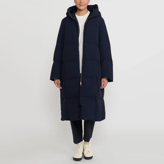 Jil Sander+ Down Coat in Navy, size 34 (size small)