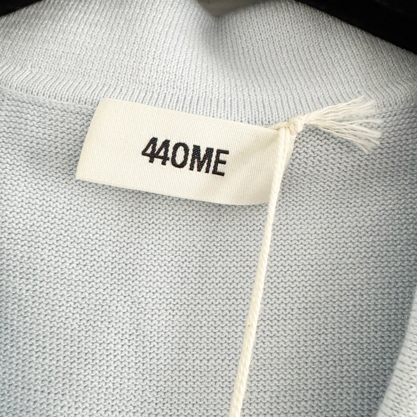 44OME Knit Cotton Polo Neck Top, size Small