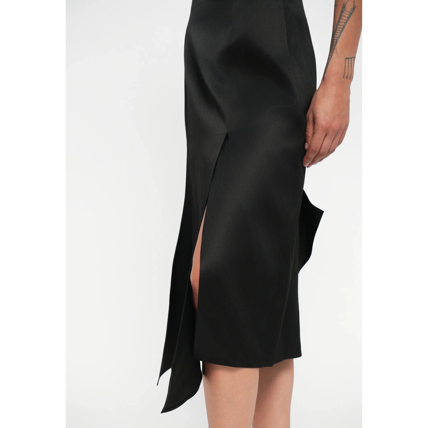 44OME Satin Skirt in Black, size Medium (fits size Small)