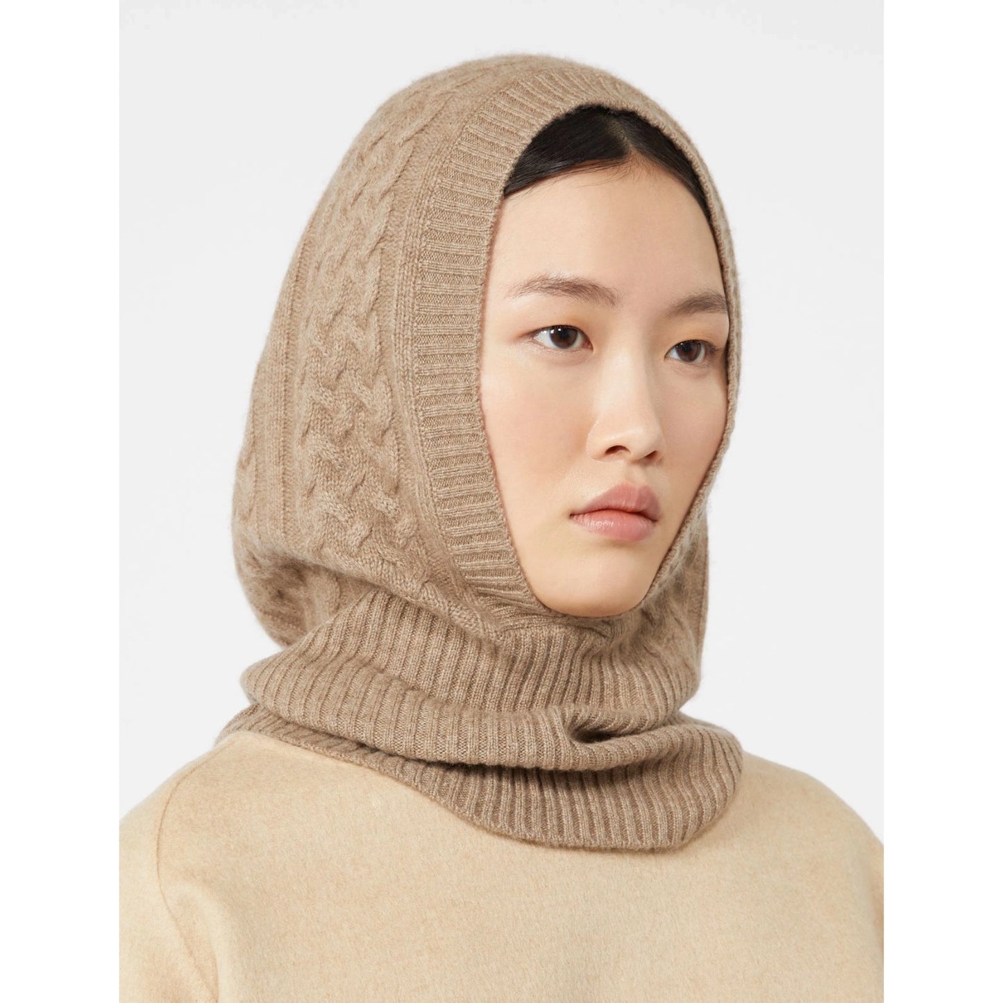 Max Mara "Romana" Cashmere Hood in Camel