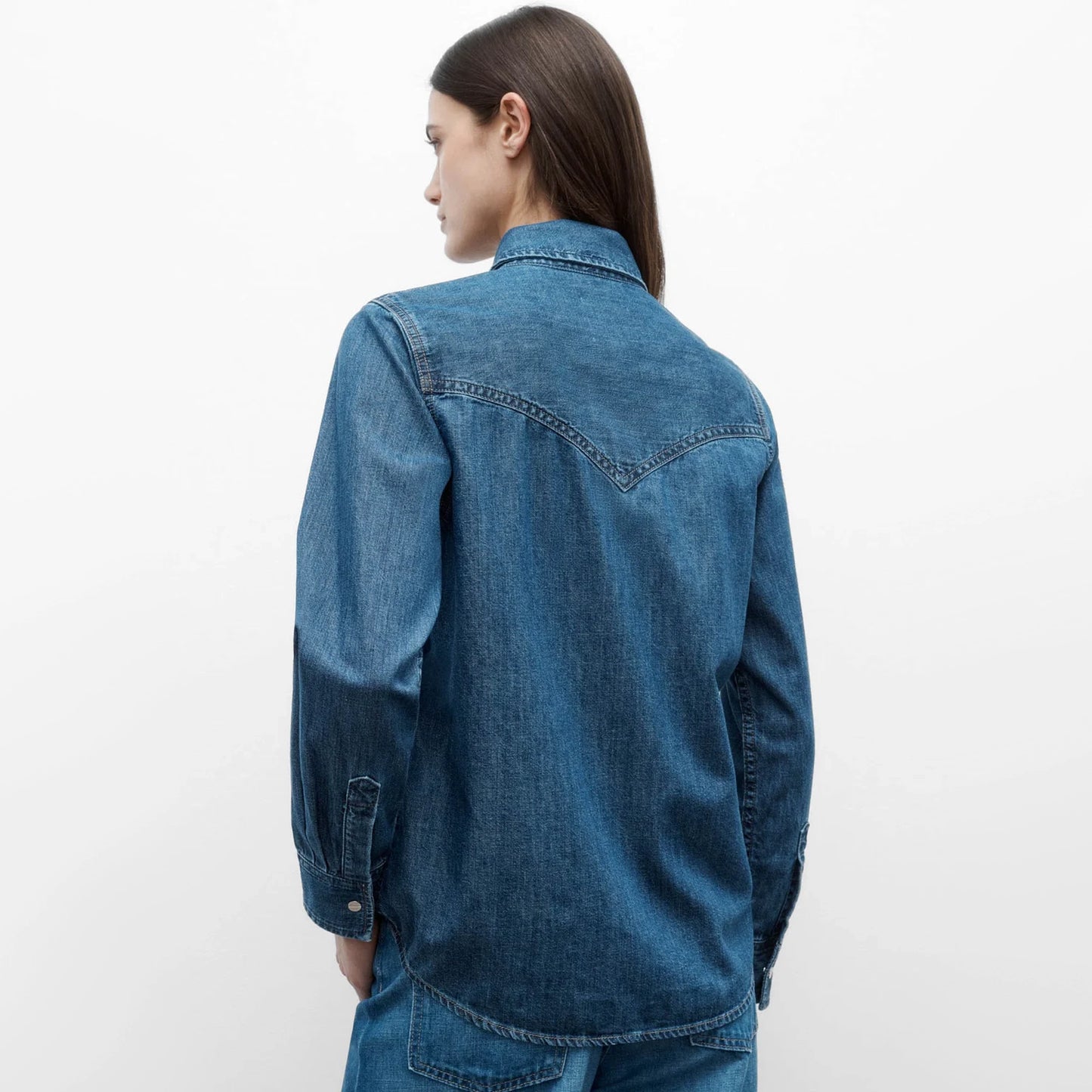 TWP "Cowboy Take Me Away" Shirt in "Paris", size Small