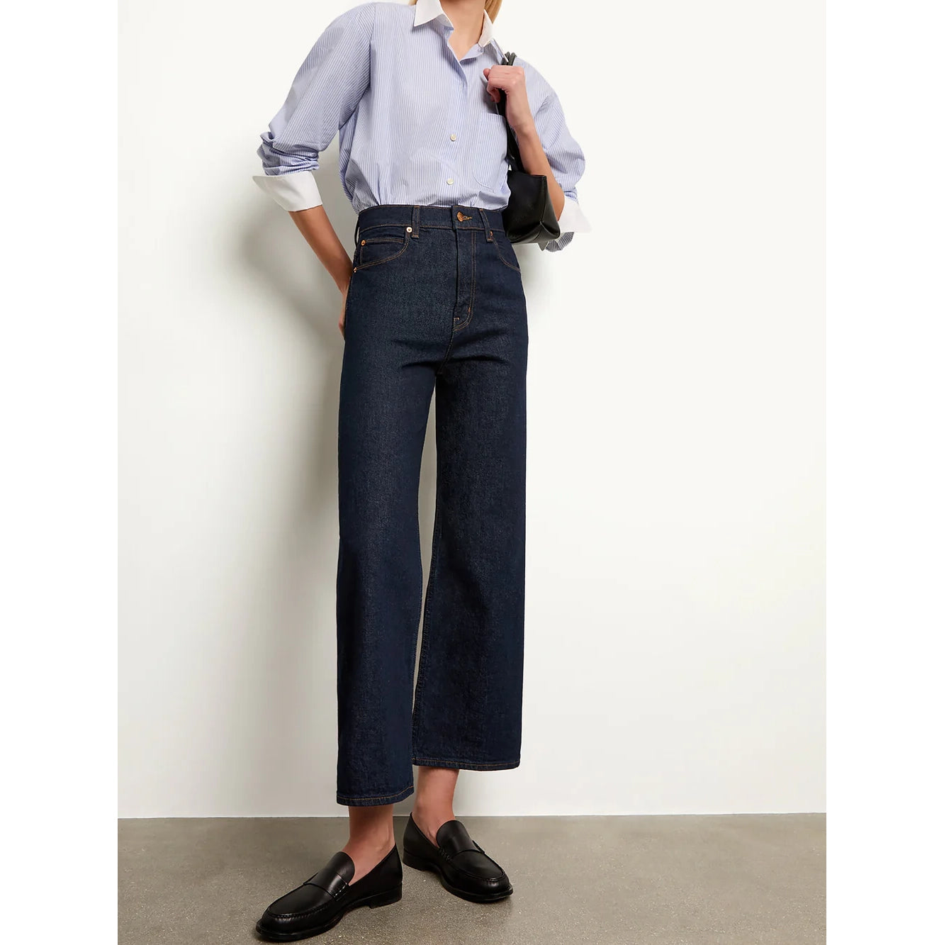 Jamie Haller "The Wide A-Leg" Jean in Dark Denim, size 27