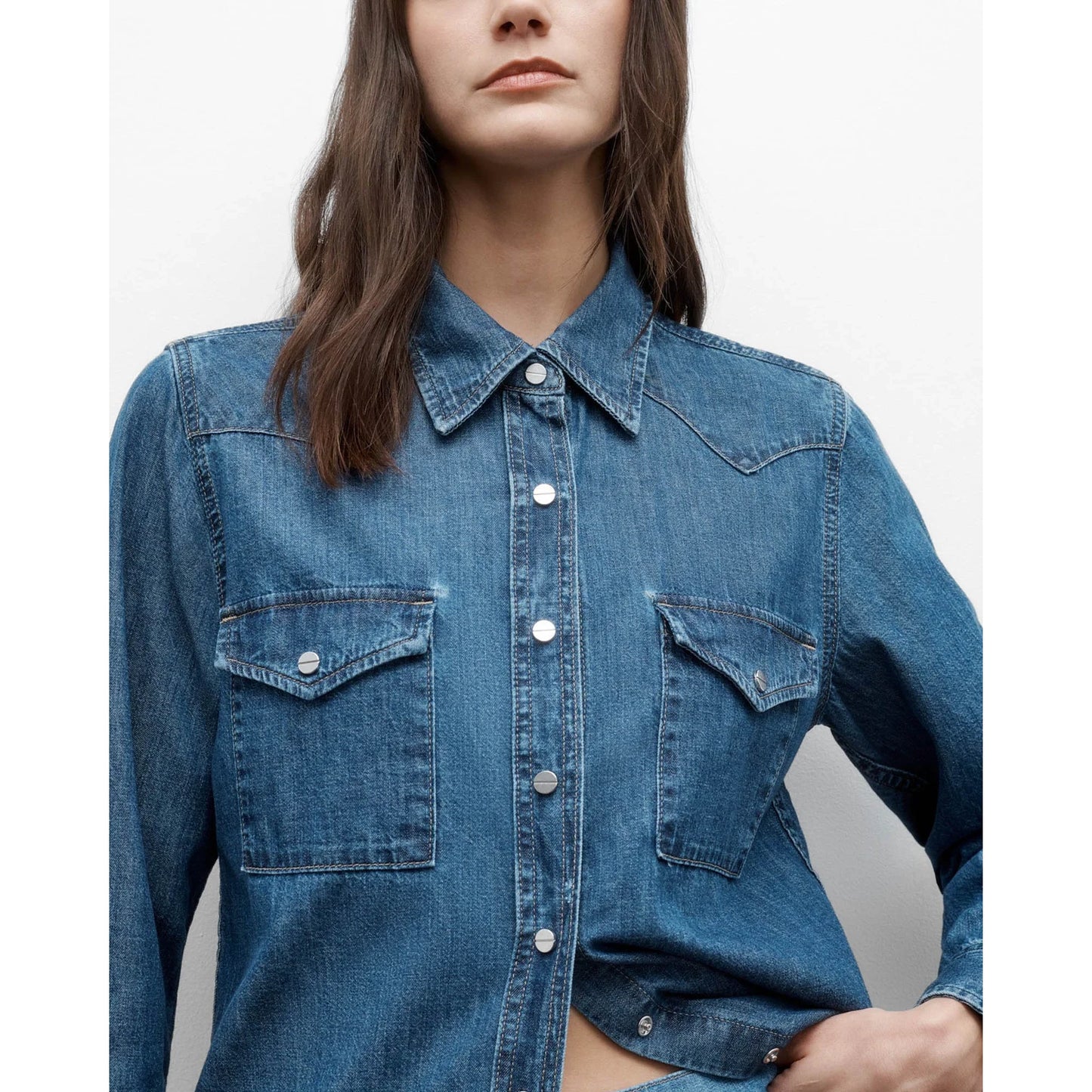 TWP "Cowboy Take Me Away" Shirt in "Paris", size Small