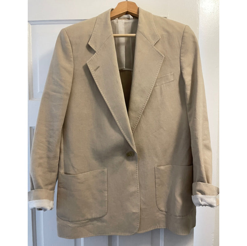 Acne Studios “Jana” tan linen blazer, size 34 (fits like a size 2)