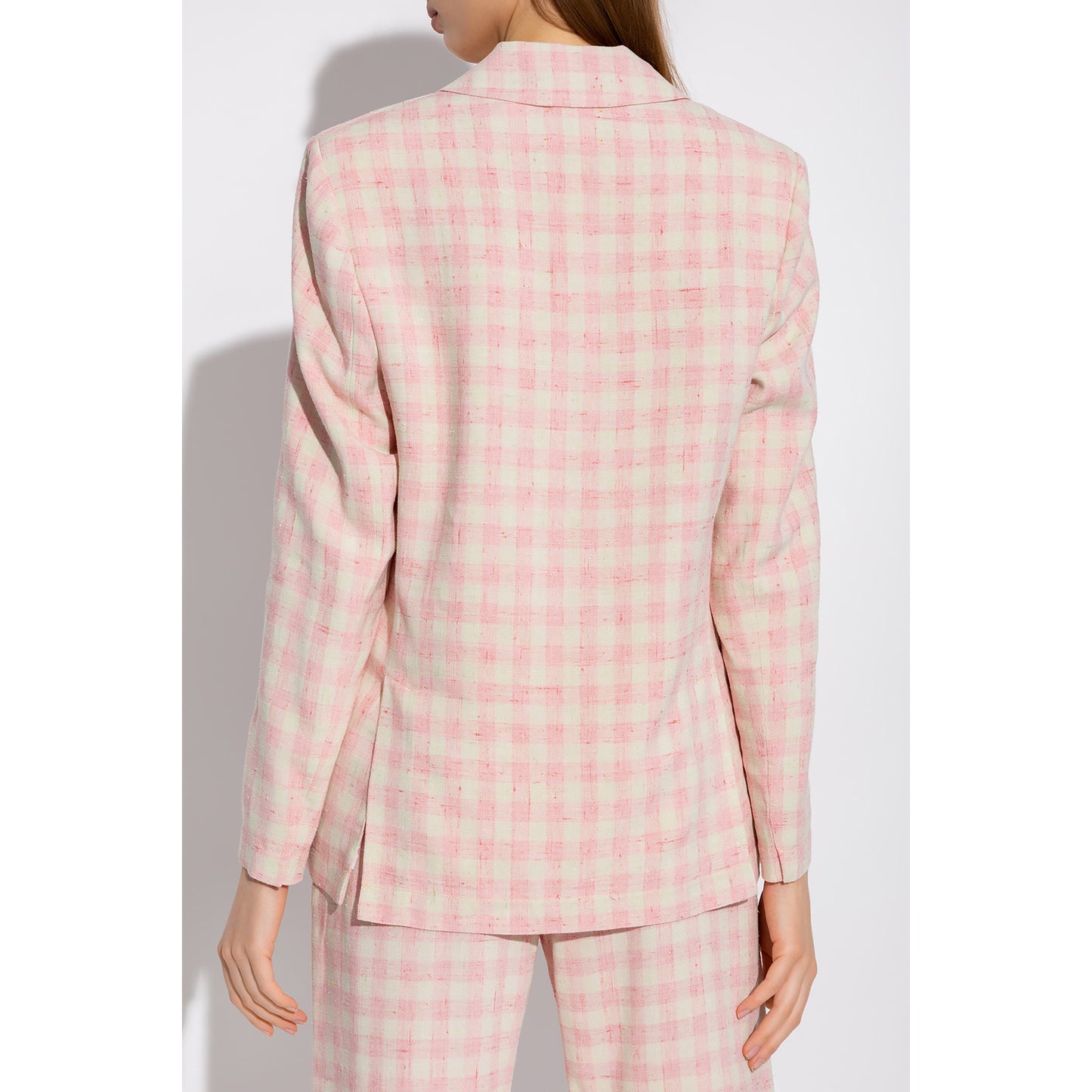 Forte.Forte Gingham Blazer in Pink, size "0" (fits XS)