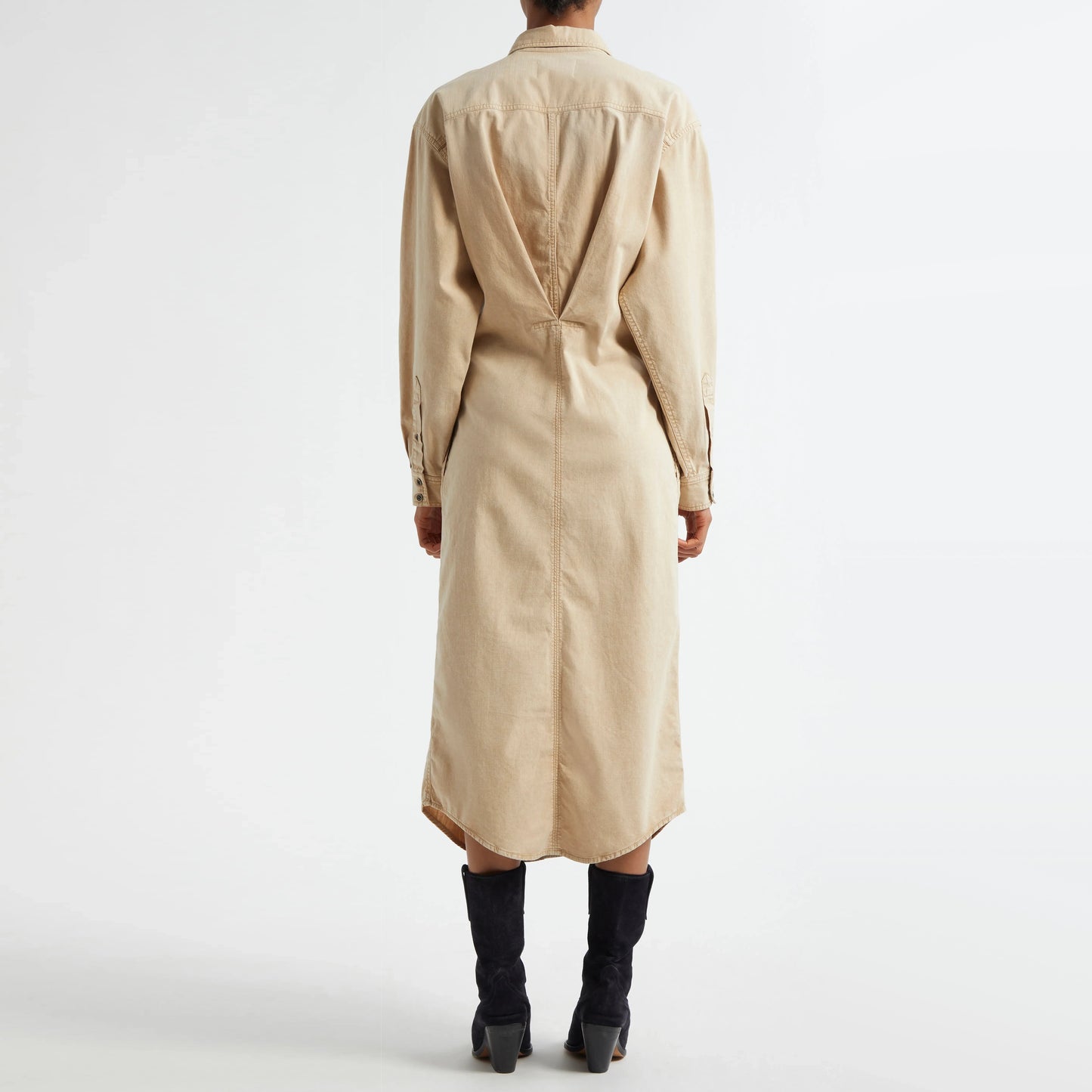 Isabel Marant Etoile "Nolwen" Denim Dress in Beige, size 36
