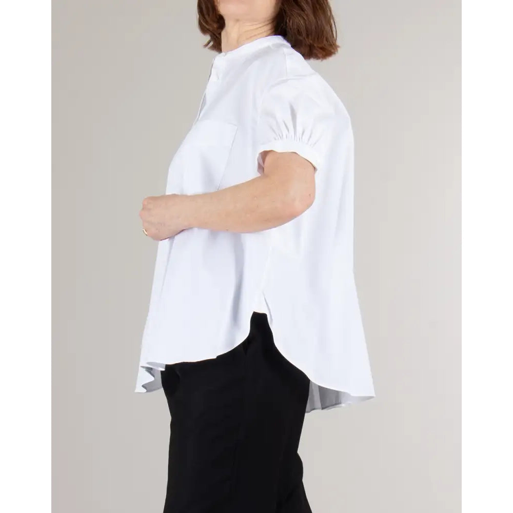 Aspesi Short Sleeve Poplin Shirt in White, size 42 (about a medium)