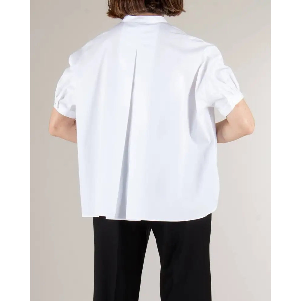 Aspesi Short Sleeve Poplin Shirt in White, size 42 (about a medium)