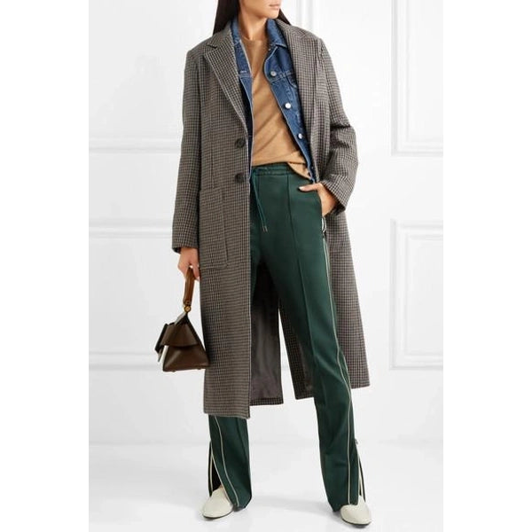 Joseph "Marko" Houndstooth Coat in Taupe/Brown/Grey, size 36