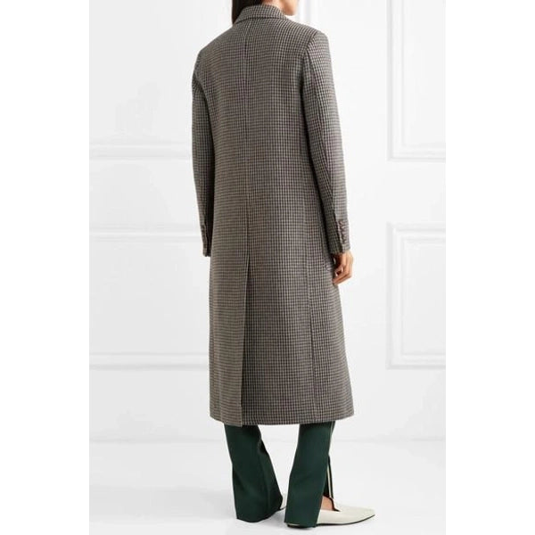 Joseph "Marko" Houndstooth Coat in Taupe/Brown/Grey, size 36