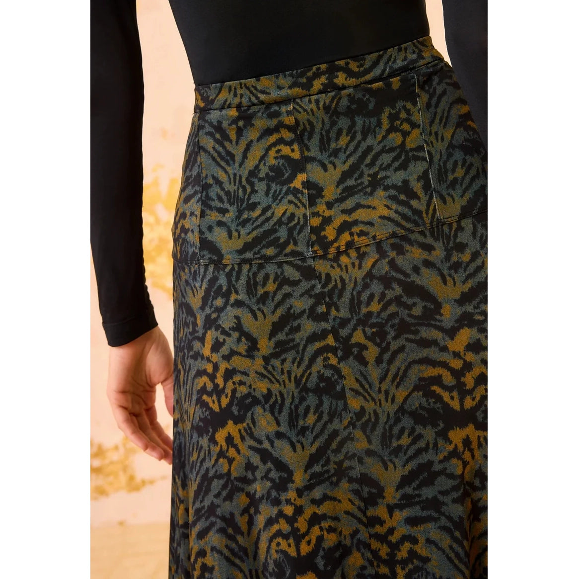 Ulla Johnson "Paola" Jersey Skirt in "Desert Jasper", size Medium