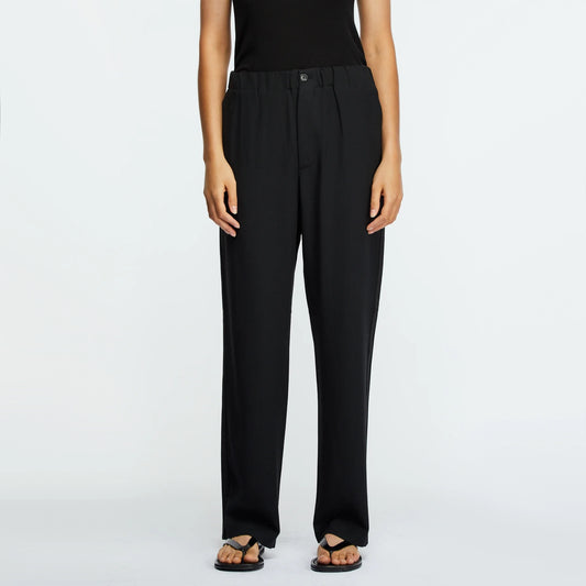 6397 Crepe Tuxedo Pants in Black, size Large