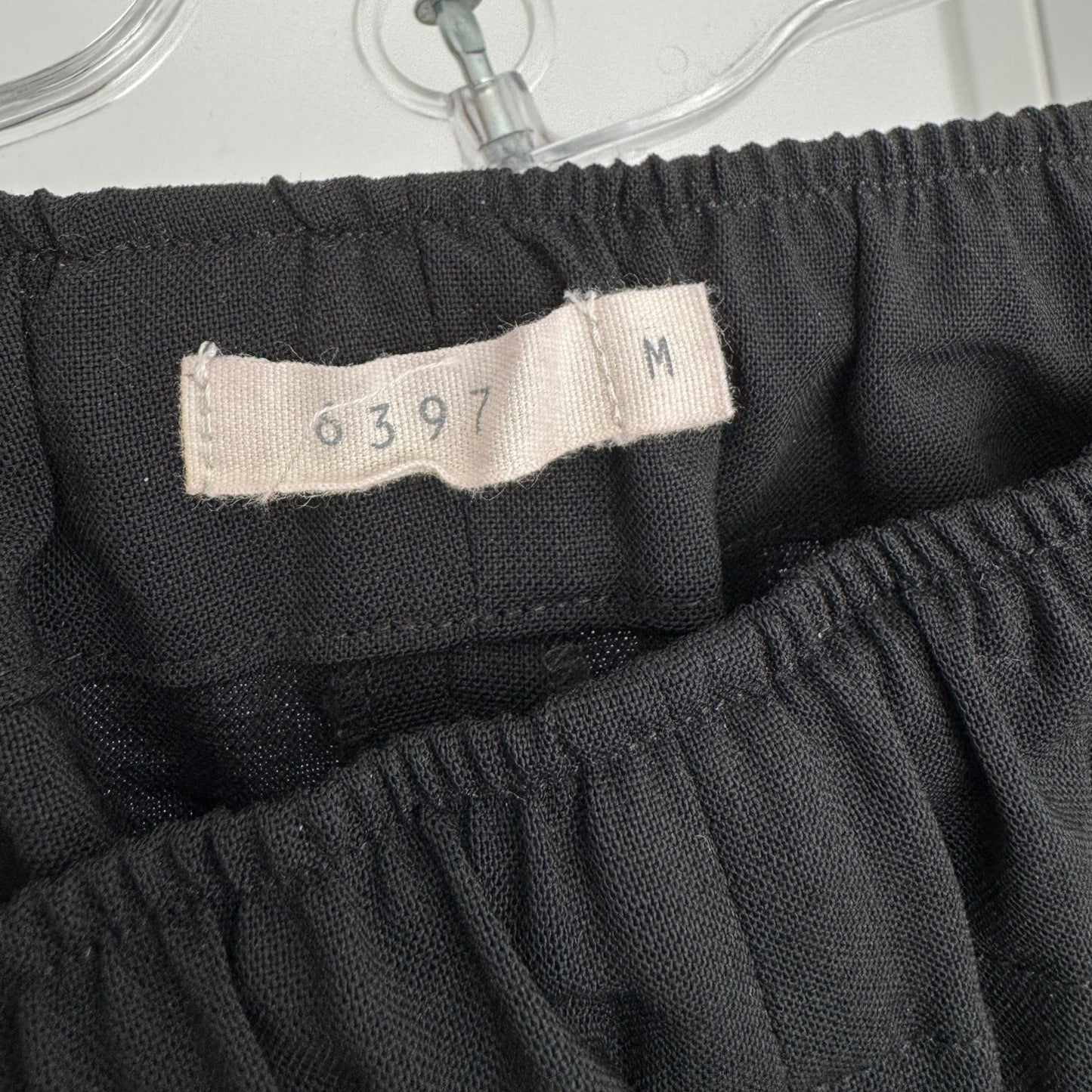 6397 Drawstring Waist Trousers in Black, size Medium