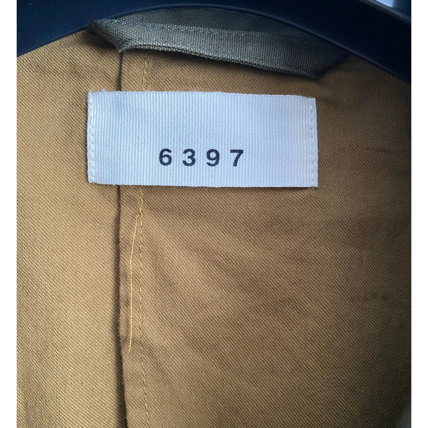 6397 Canvas Pea Coat in Army, size XS (fits oversize - like a Medium)