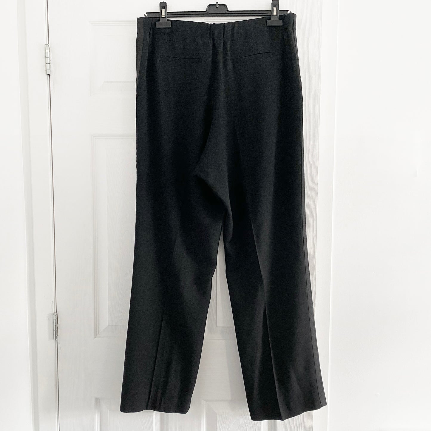 6397 Crepe Tuxedo Pants in Black, size Large