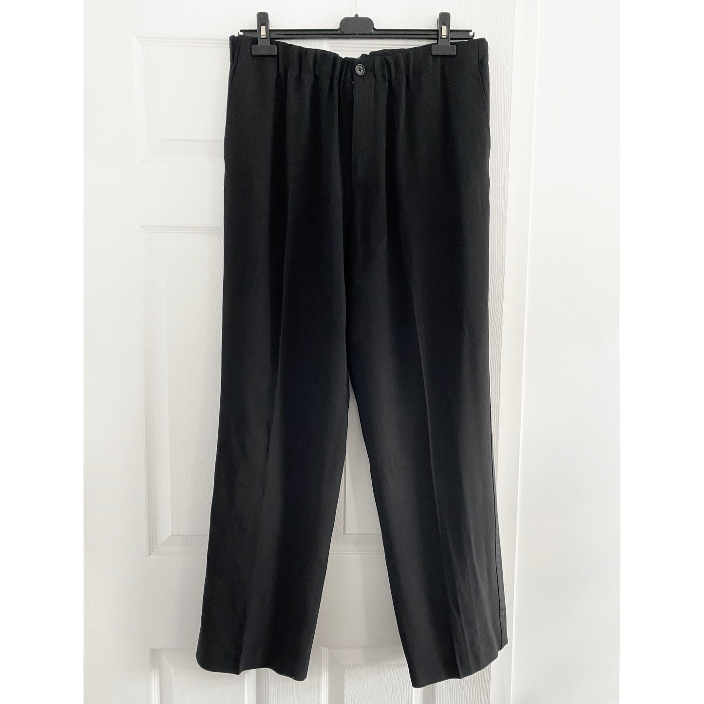 6397 Crepe Tuxedo Pants in Black, size Large