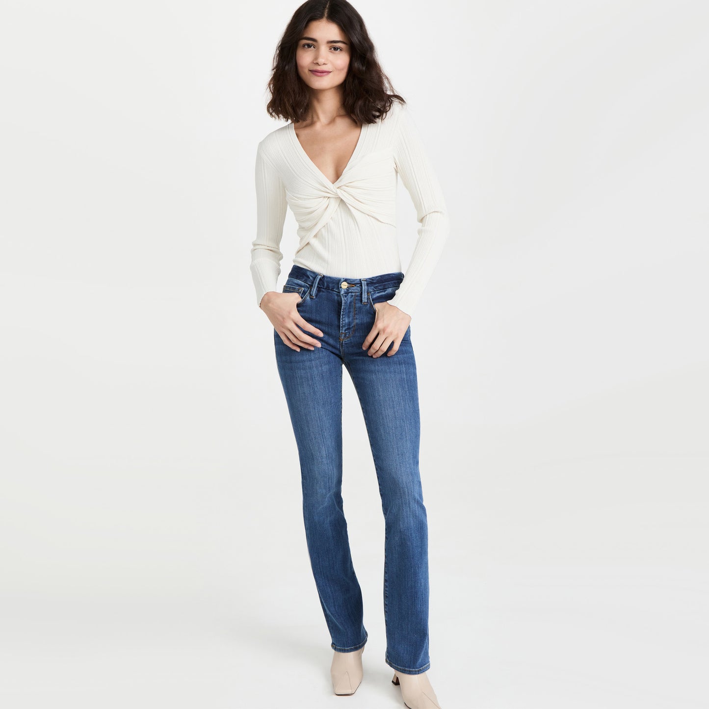 Frame "Le Mini Boot" Jean in "Poe", size 25