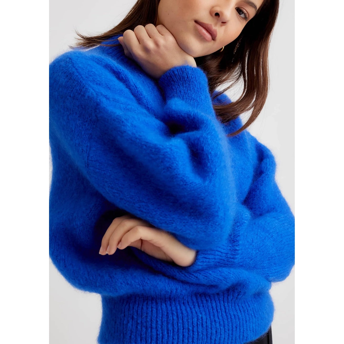 Surprise Paris "Jane" Mohair Sweater in Cobalt Blue, size "3" (S/M)