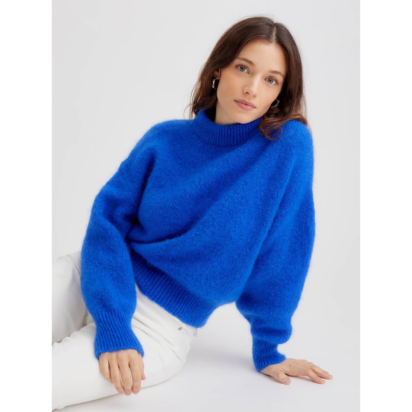 Surprise Paris "Jane" Mohair Sweater in Cobalt Blue, size "3" (S/M)