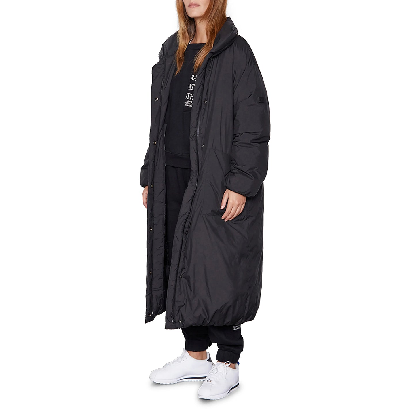 Frame Oversize Duvet Puffer Jacket in Black, size Medium