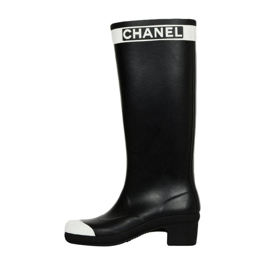 Chanel Cap Toe Rain Boots, size 39