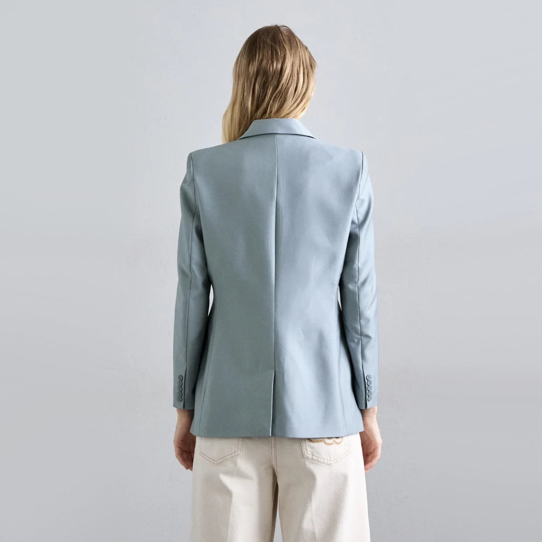 Munthe "Rillo" Blazer in Blue/Grey, size 36 (fits size 4 US)