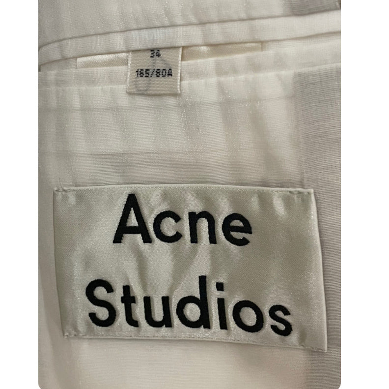 Acne Studios “Jana” tan linen blazer, size 34 (fits like a size 2)