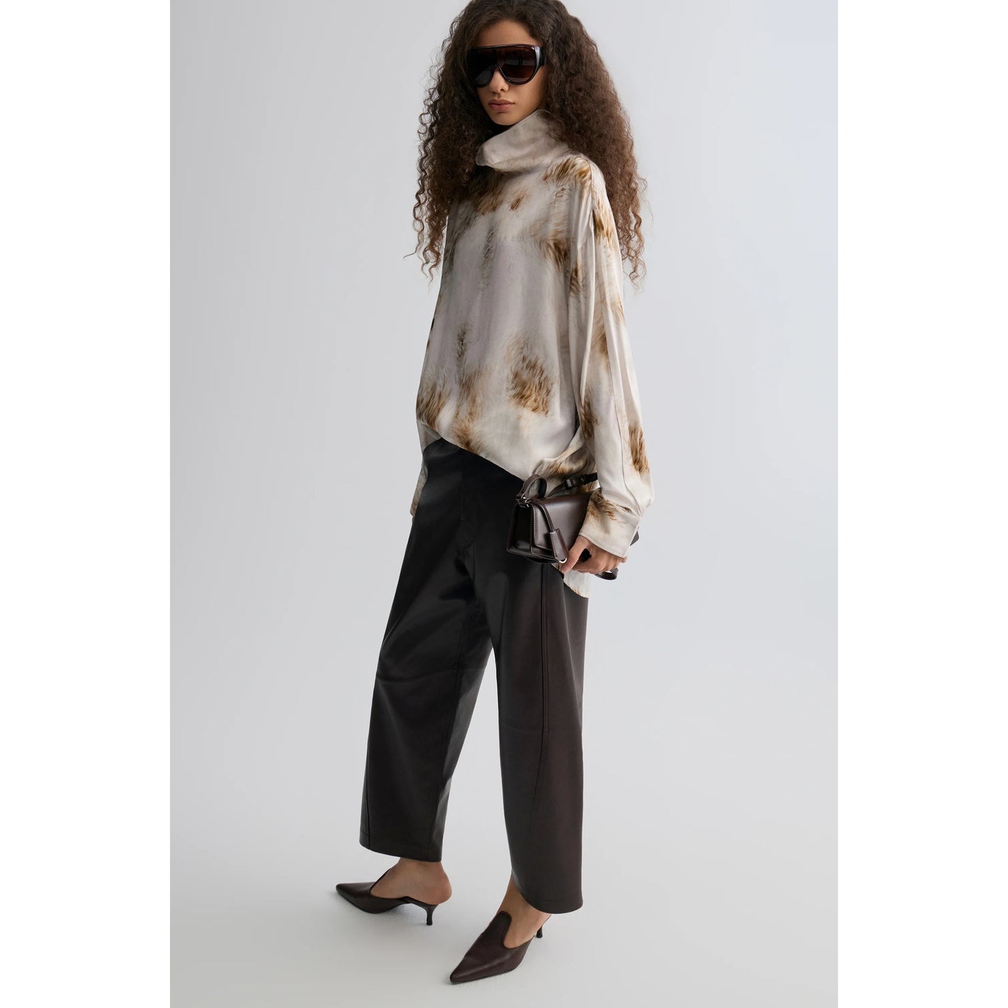 The Front Row Shop Fur Print Top, size Small