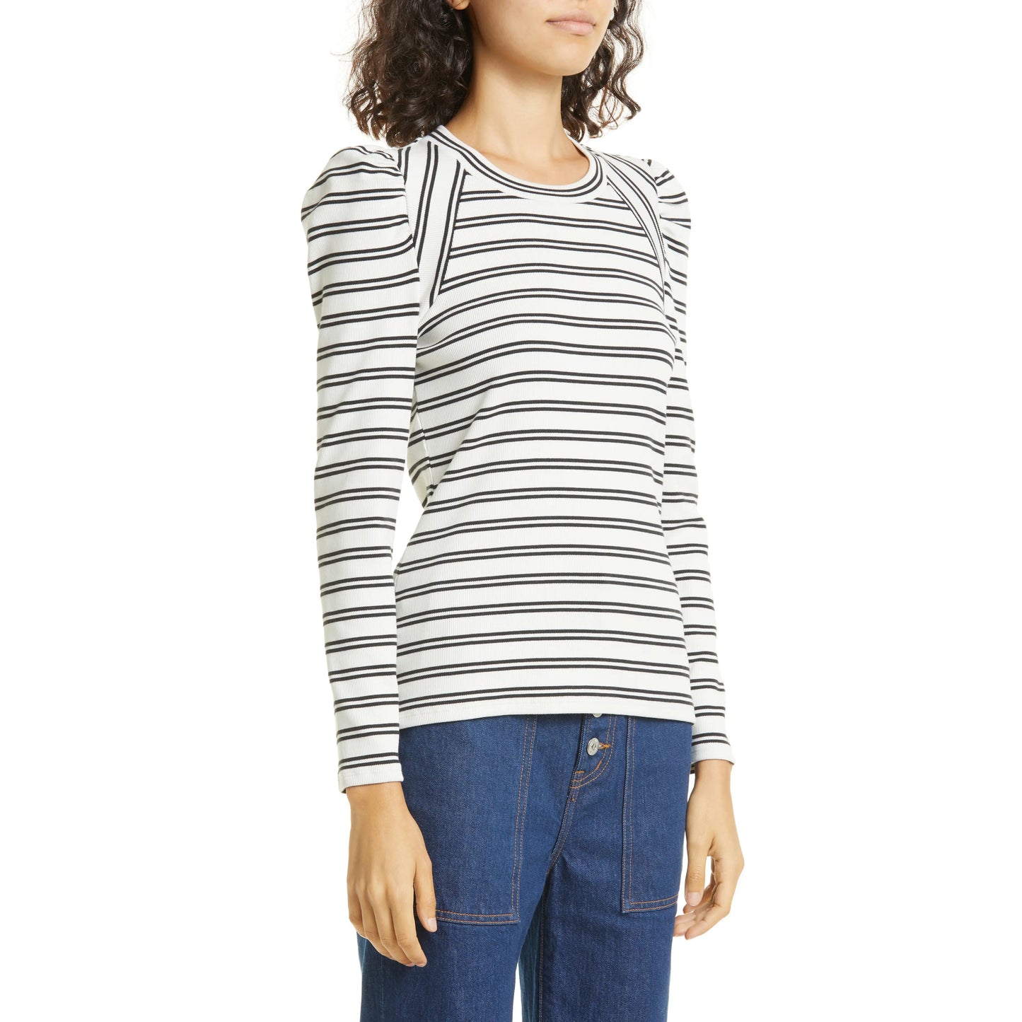 Veronica Beard "Delarno" Striped Tee, size Small