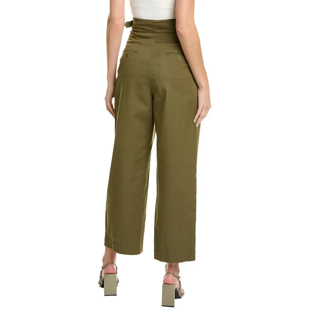 Max Mara Weekend "Foggia" Pleated Pant in Green, size 8 (fits like size 4)