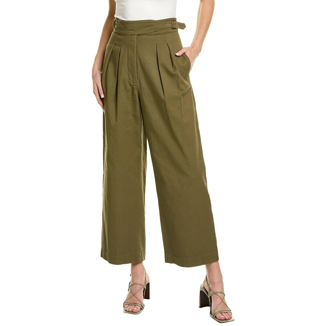 Max Mara Weekend "Foggia" Pleated Pant in Green, size 8 (fits like size 4)