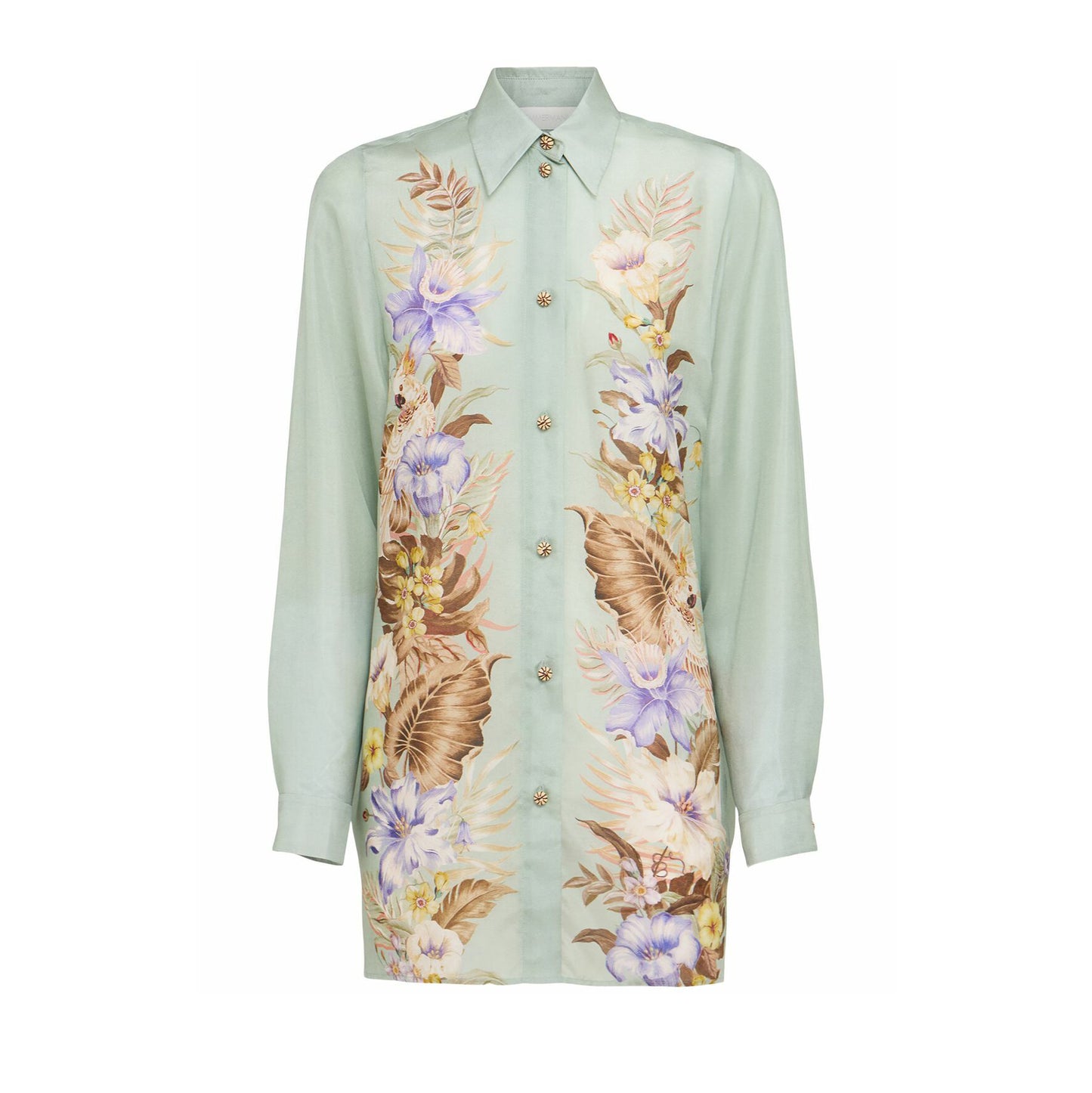 Zimmermann "Coco" Printed Silk Tunic, size 1 (size small)
