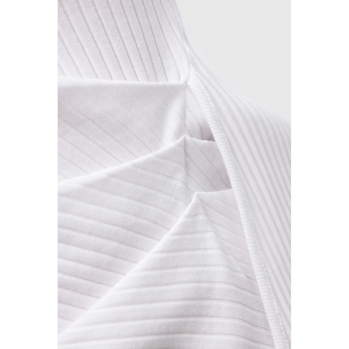 Dries Van Noten "Hoga" Asymmetrical Ribbed Tank in White, size large