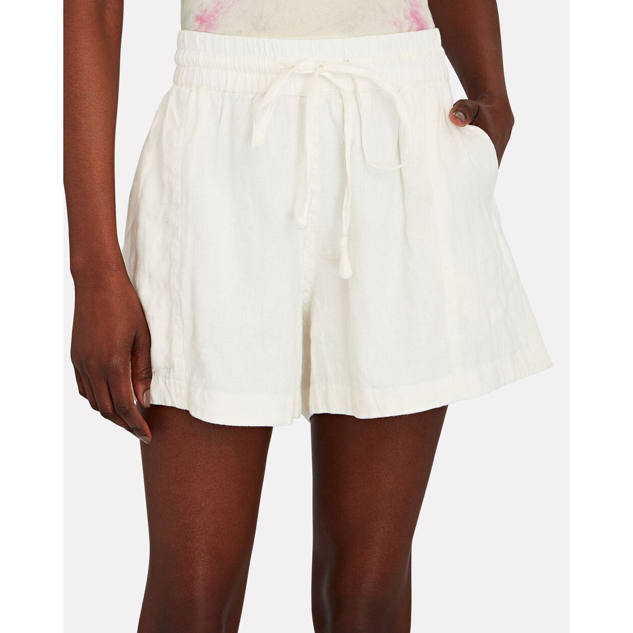 Short en lin blanc Apiece Apart, taille grande