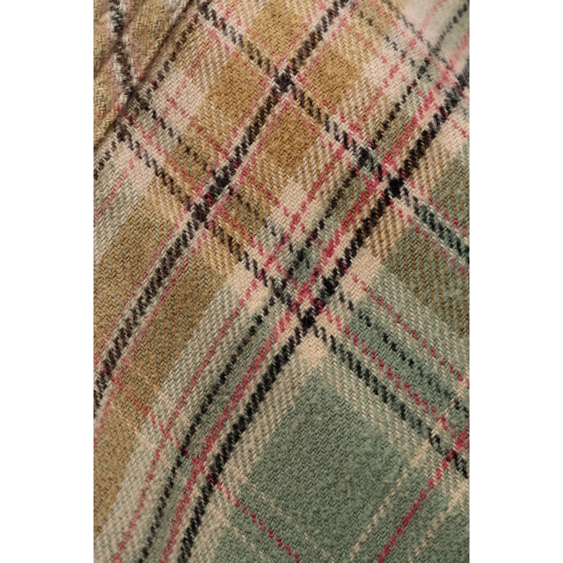 R13 Drop Neck Workshirt in Bleach Gradient Green Plaid, size Medium