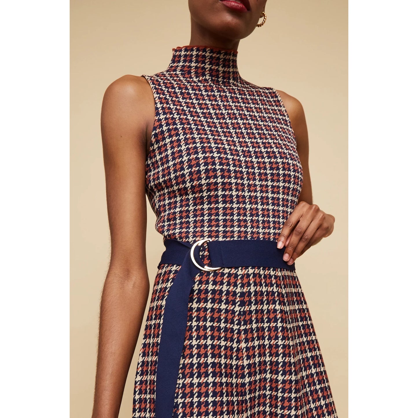 Cara Cara "Brice" Dress in Navy Check, size Small