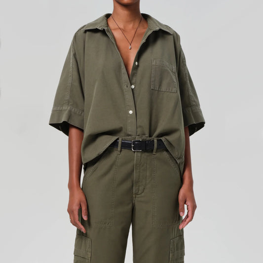 Citizens of Humanity "Claire" Origami Shirt In Dogwood, size Small