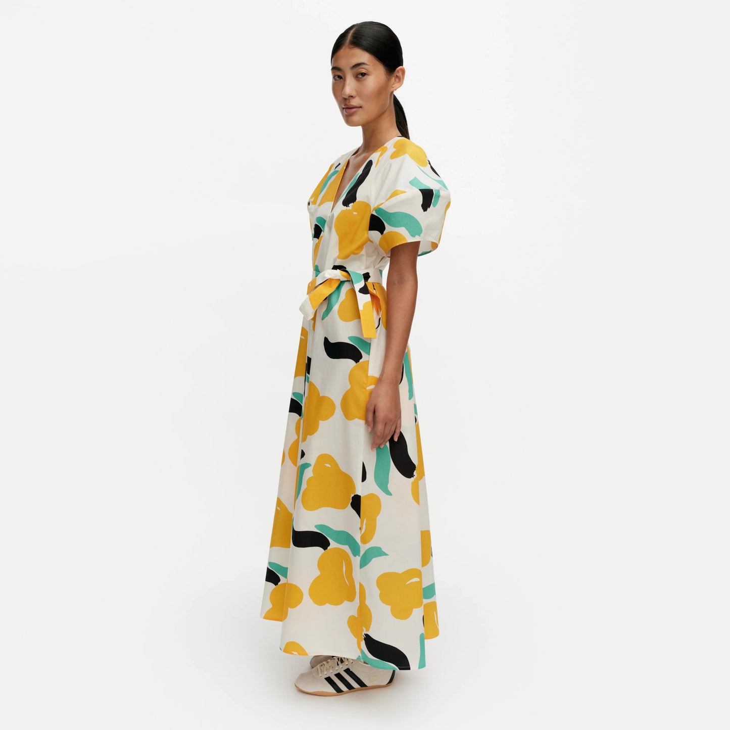 Marimekko "Taivut Lemmitty' Printed Cotton Dress, size 36