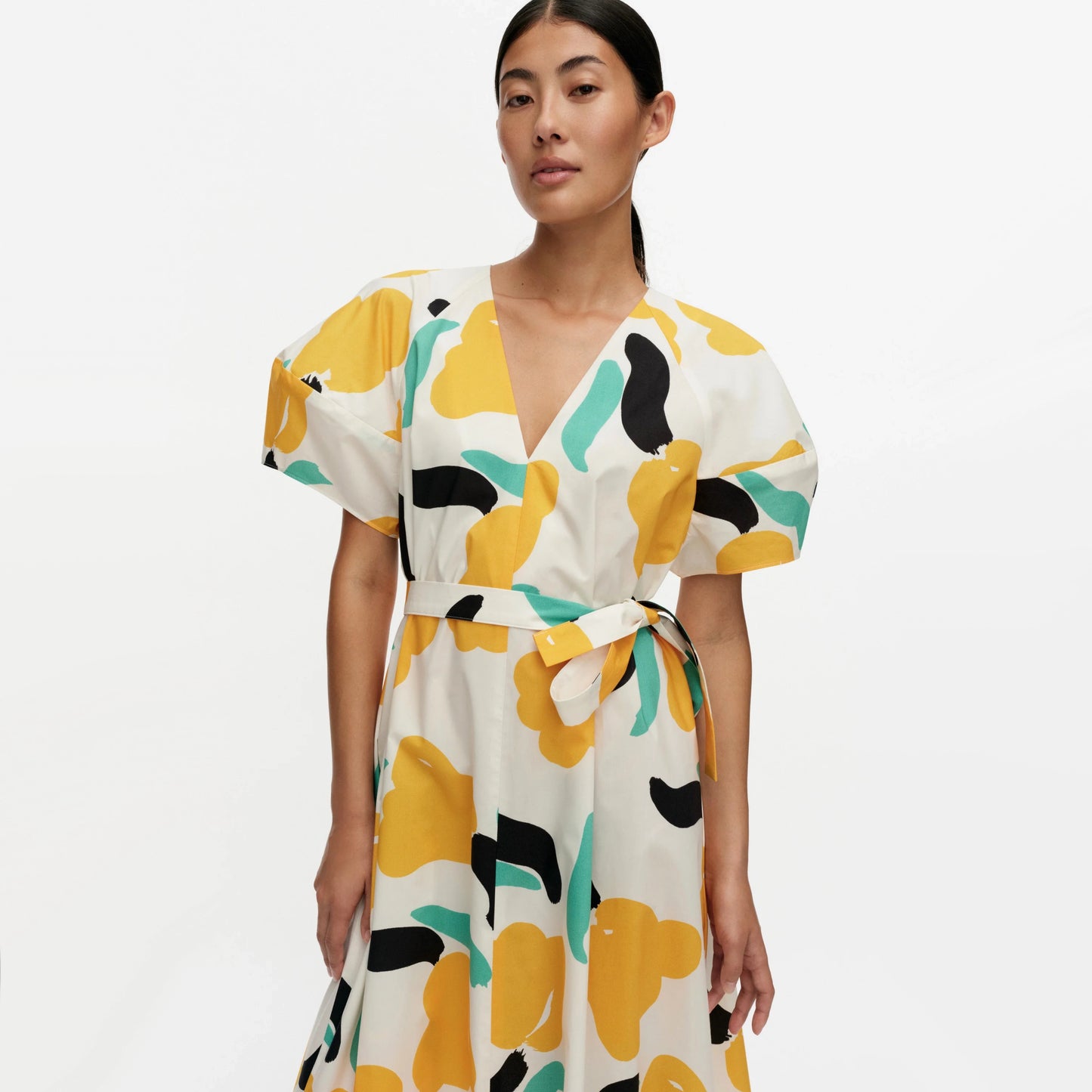 Marimekko "Taivut Lemmitty' Printed Cotton Dress, size 36