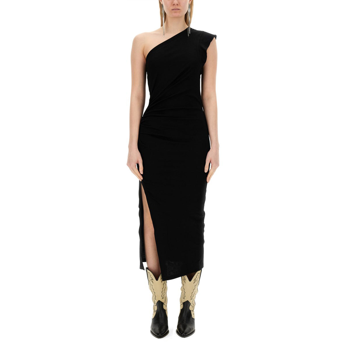 Isabel Marant "Maude" One Shoulder Dress in Black, size Small