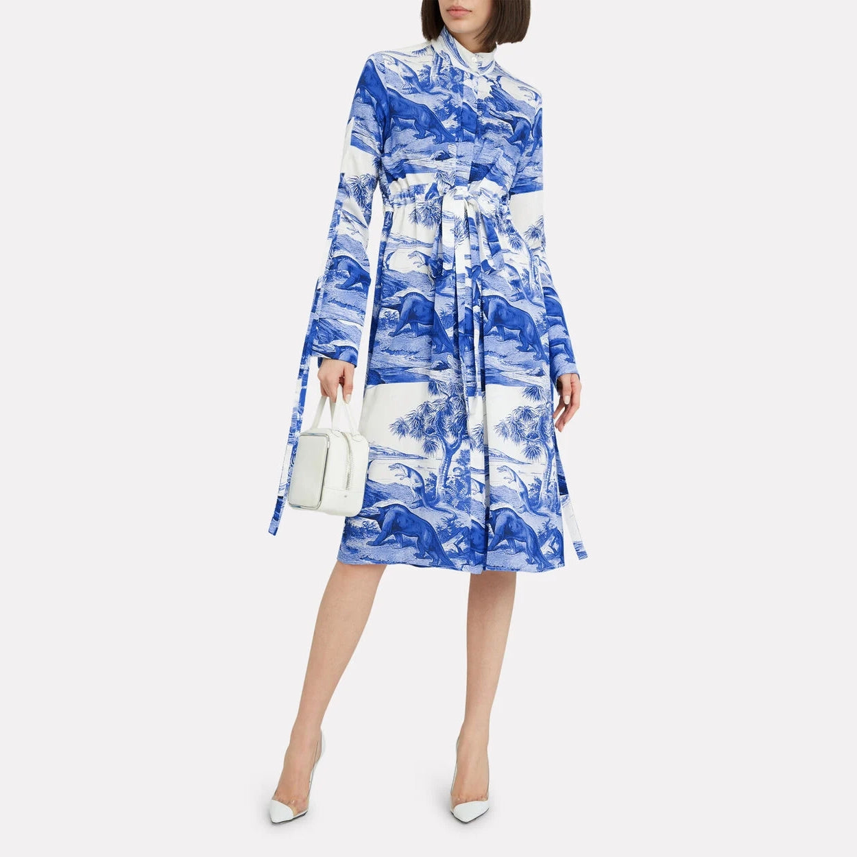 Ellery Blue Printed Jersey Dress, size 2US