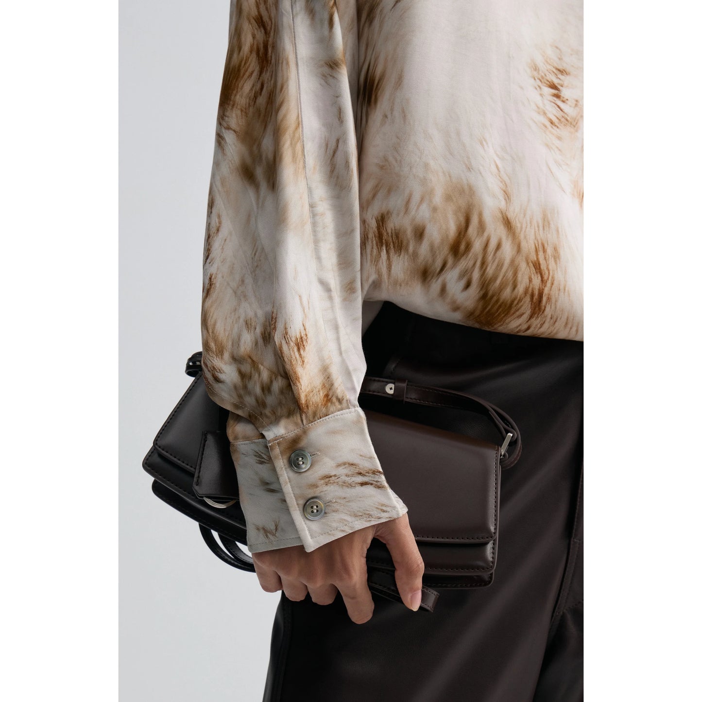 The Front Row Shop Fur Print Top, size Small