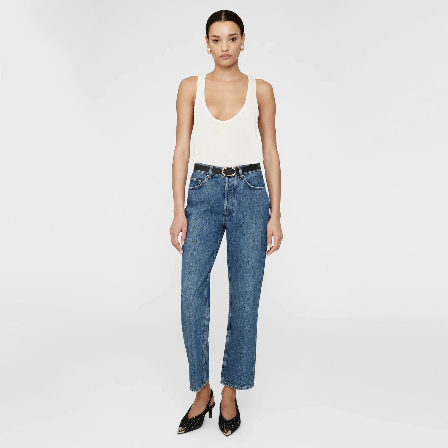 Anine Bing "Benson" Jeans in Blue, size 28